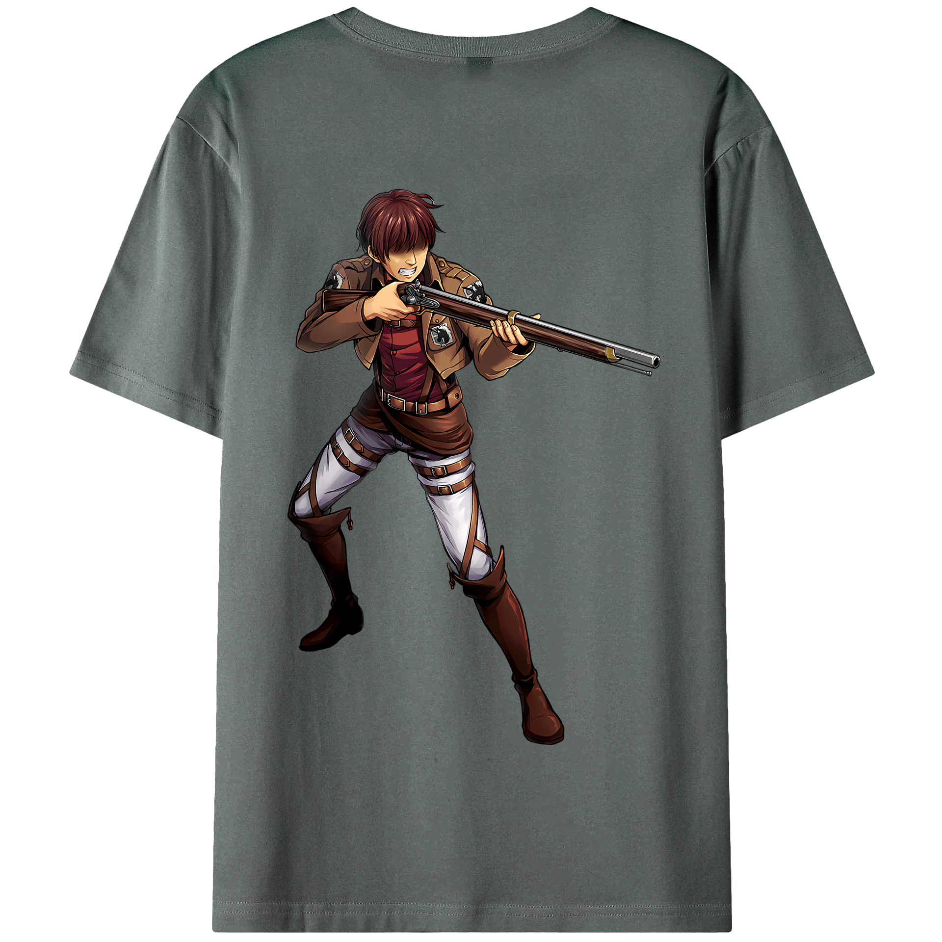 （画像用） 進撃の巨人 Attack on Titan 綿100％半袖Tシャツ（背面プリント）